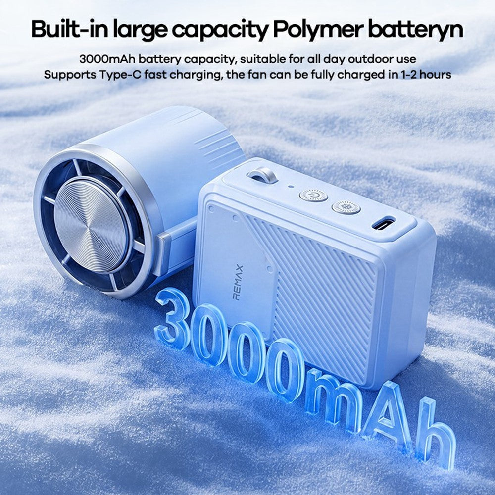 REMAX RS-SF35 Mini Foldable Cooling Fan 3000mAh Portable Desktop Handheld Fan for Travel Outdoor