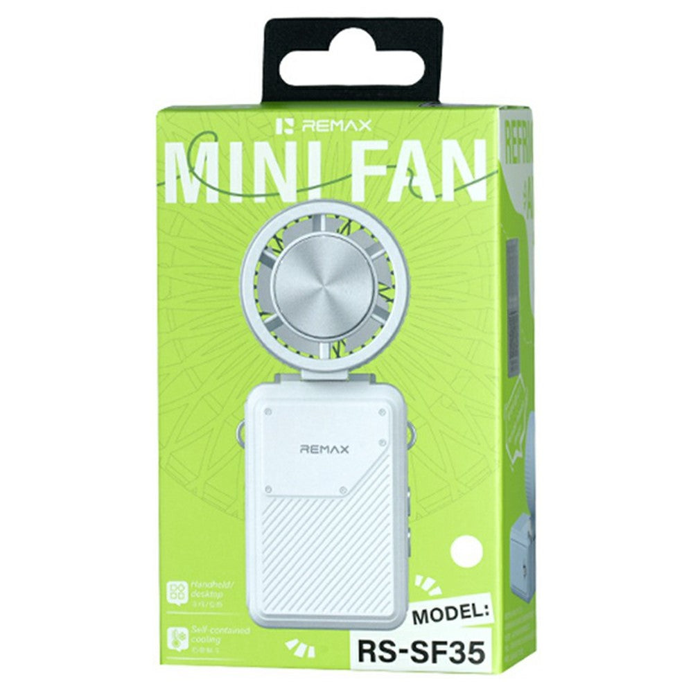 REMAX RS-SF35 Mini Foldable Cooling Fan 3000mAh Portable Desktop Handheld Fan for Travel Outdoor