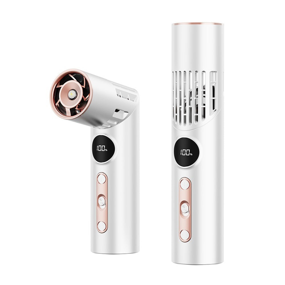 Lipstick-Shape Mini Fan with LED Flashlight