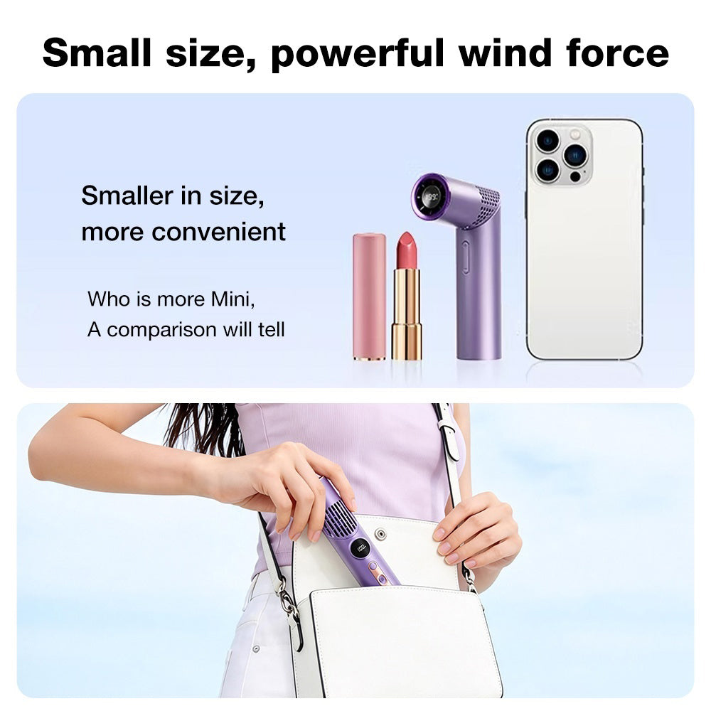 Lipstick-Shape Mini Fan with LED Flashlight