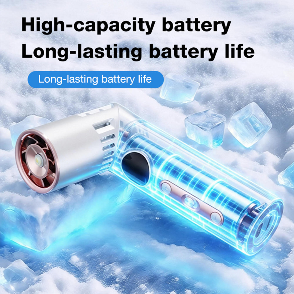 Lipstick-Shape Mini Fan with LED Flashlight