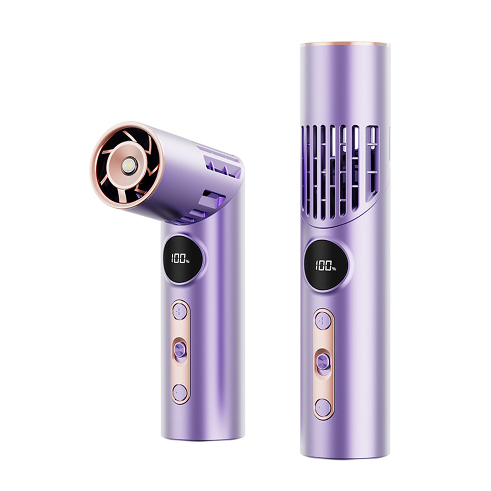 Lipstick-Shape Mini Fan with LED Flashlight