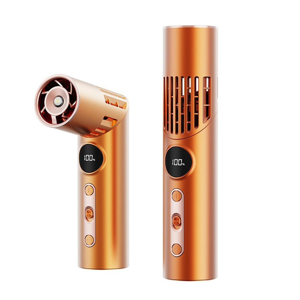 Lipstick-Shape Mini Fan with LED Flashlight