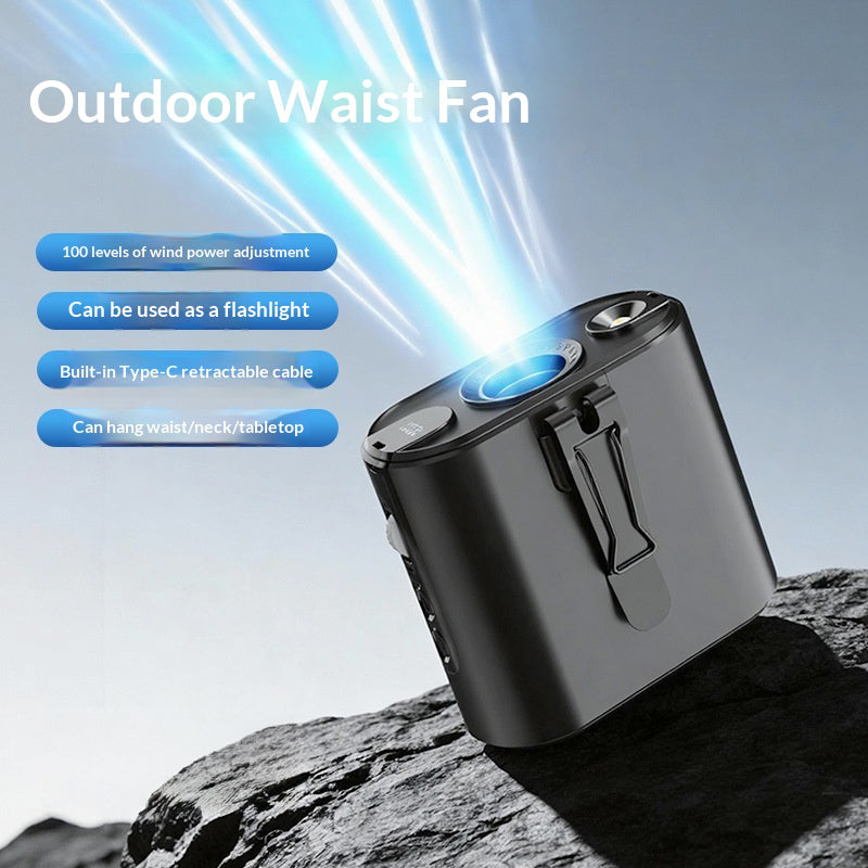 SL635 Waist Fan with LED Flashlight