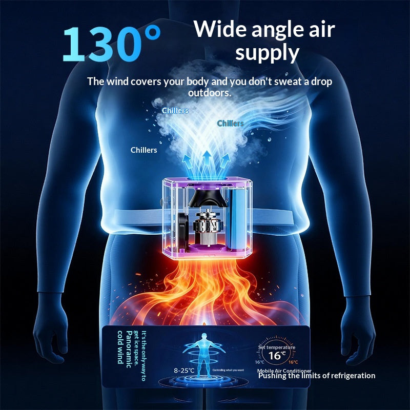 SL635 Waist Fan with LED Flashlight