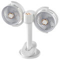 Dual-Head Desktop Fan with Aromatherapy & Night Light