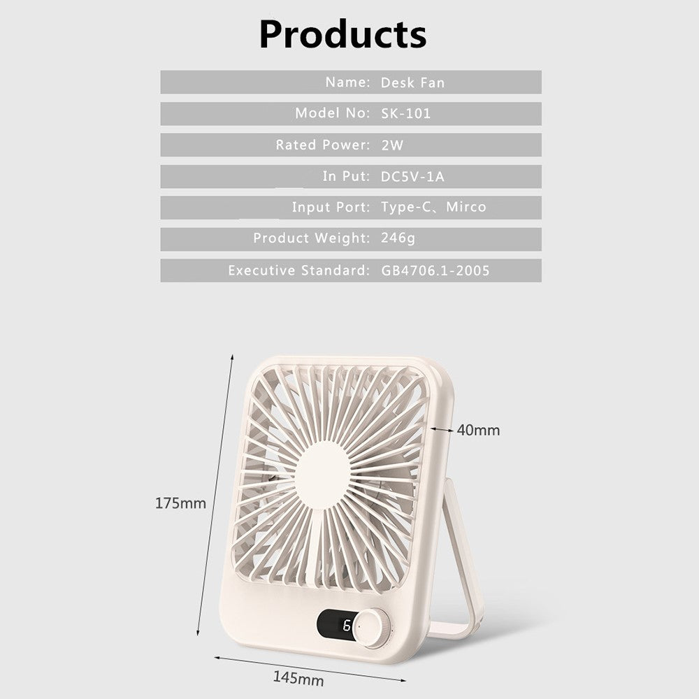 101 Stepless Speed Silent Desk Fan
