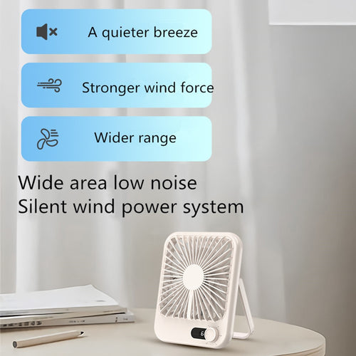 101 1-100 Gears Stepless Speed Silent Desk Fan with Triangular Support (CE / FCC Certified)