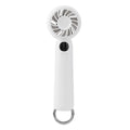 L08 Mini Handheld Fan with Digital Display & Hook