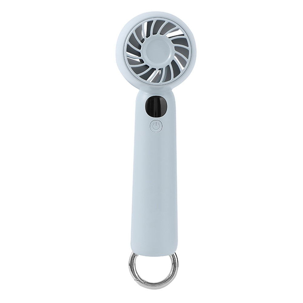 L08 Mini Handheld Fan with Digital Display & Hook