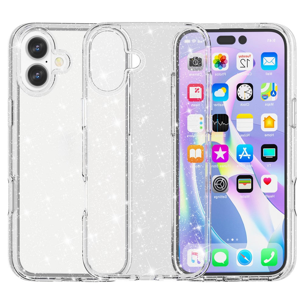 iPhone 16 Sparkly Glitter Hybrid Case
