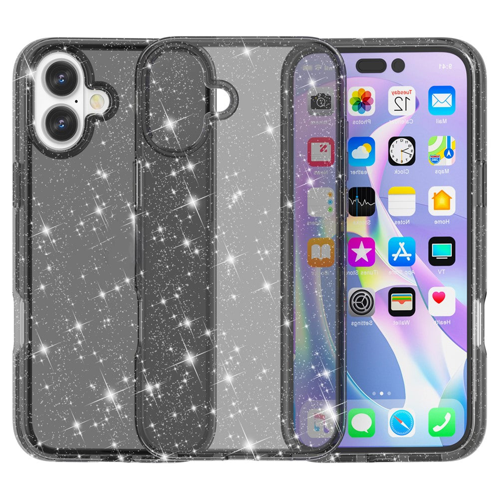 iPhone 16 Sparkly Glitter Hybrid Case