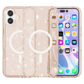For iPhone 16 Case Compatible with MagSafe Sparkly Glitter PC+TPU Phone Cover