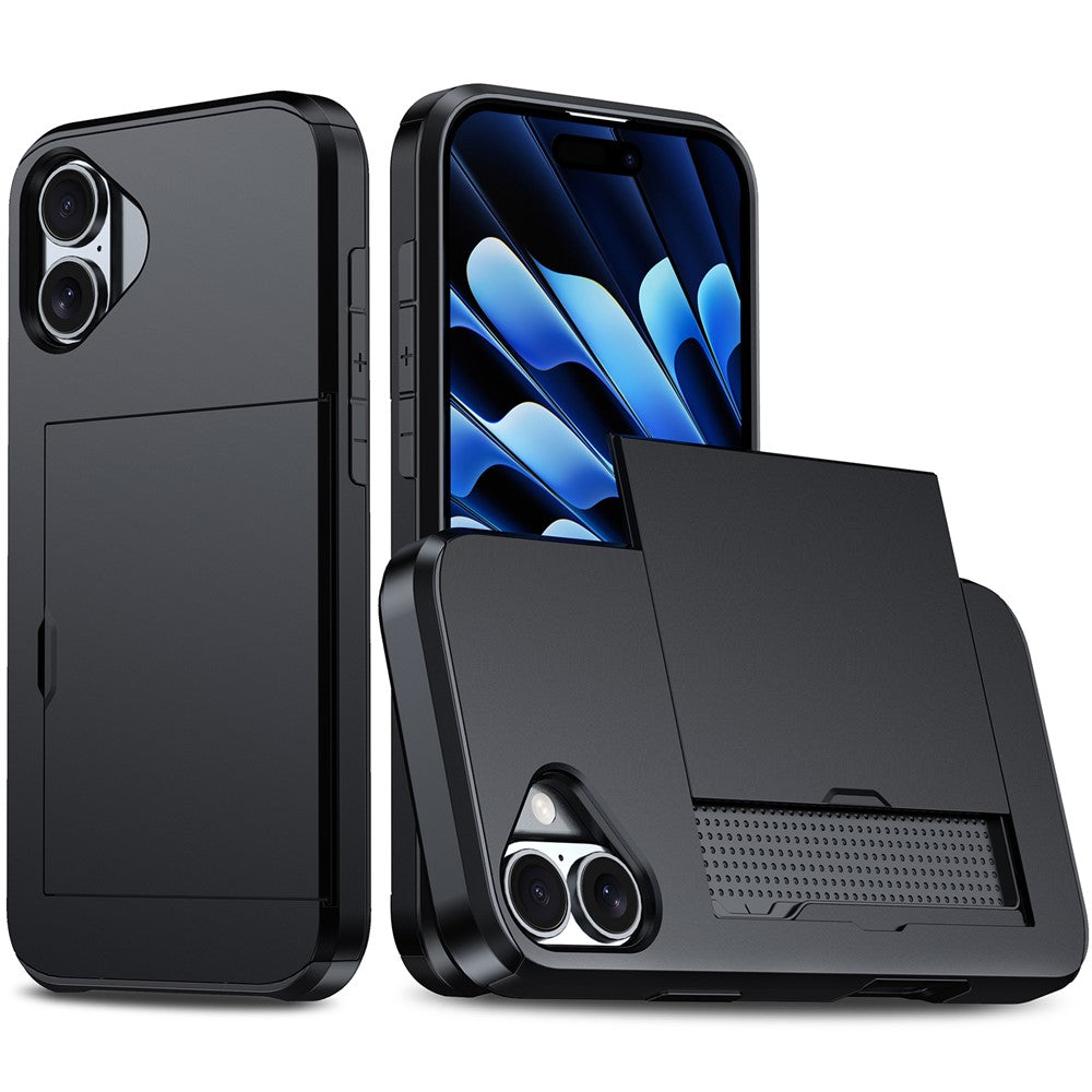 iPhone 16 Case with Sliding Card Slot