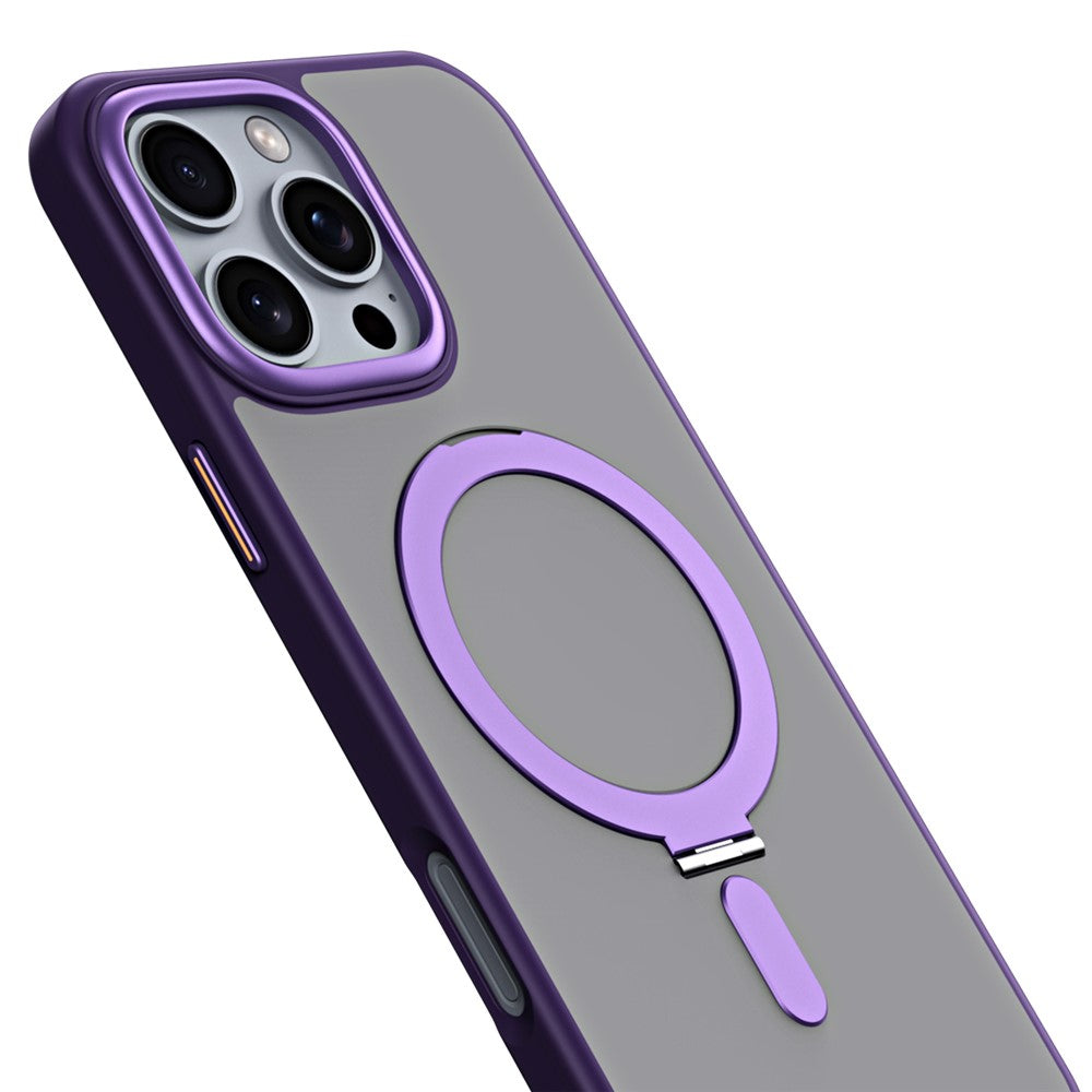 For iPhone 16 Pro Max Case Compatible with MagSafe TPU+Acrylic Kickstand Phone Cover