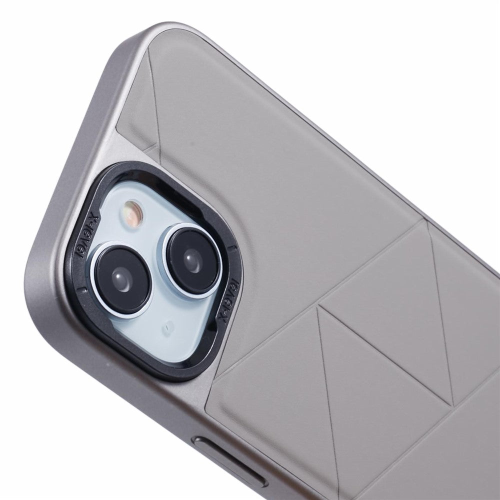 X-LEVEL For iPhone 15 Case Shockproof Geometric PU Leather Back Cover