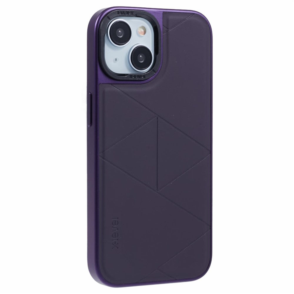 X-LEVEL iPhone 15 Geometric Leather Case