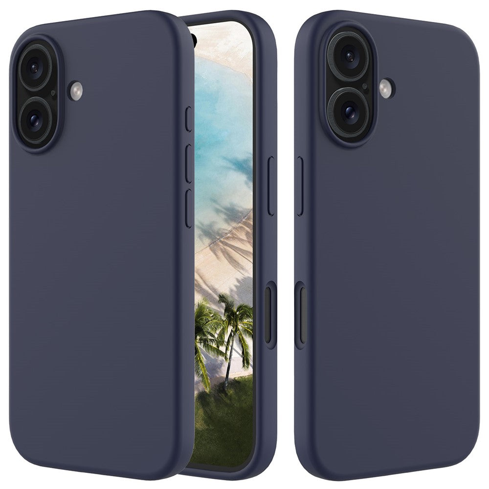 For iPhone 16 Case Liquid Silicone Soft Lining Shockproof Phone Cover