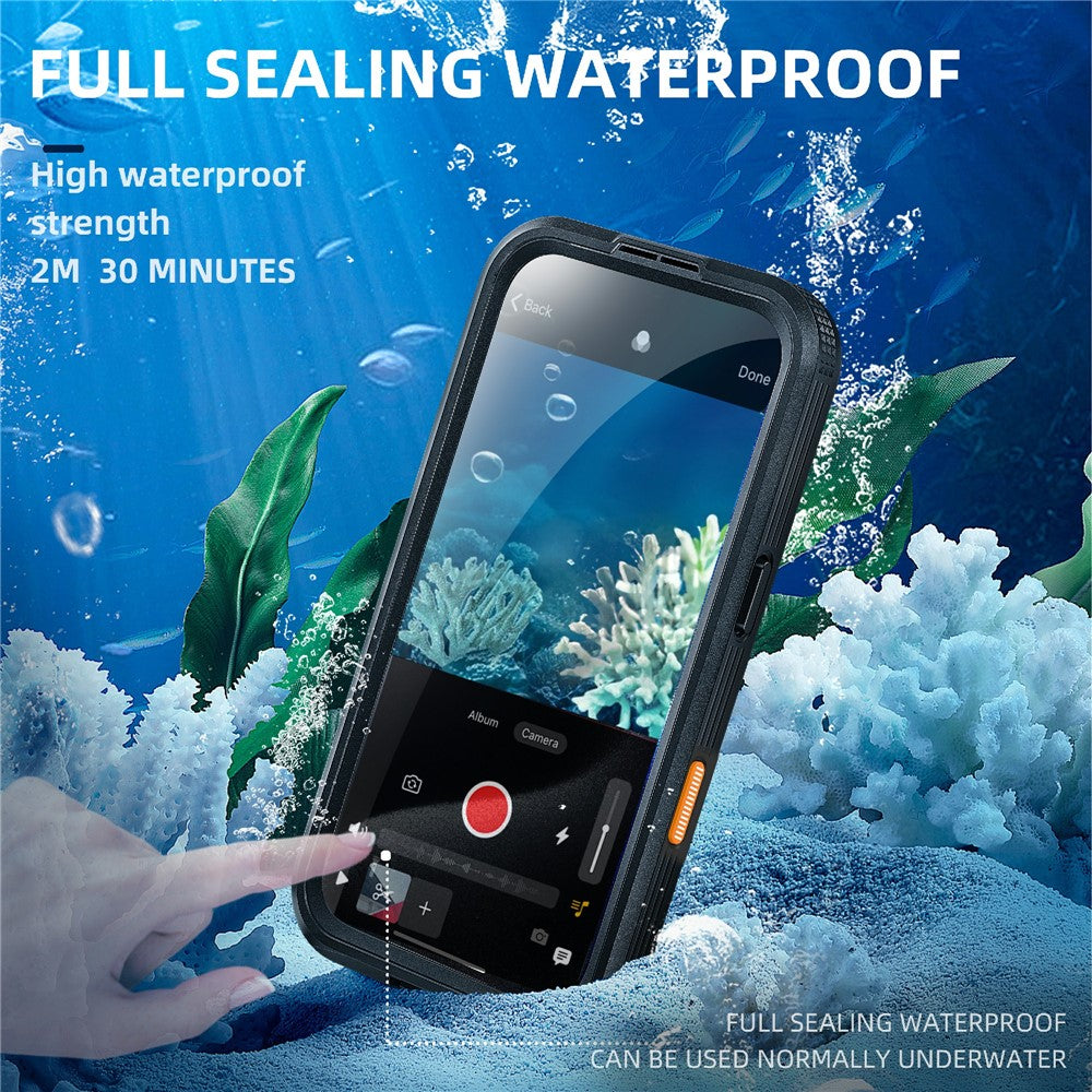 REDPEPPER For iPhone 16 Pro Case Compatible with MagSafe IP68 Waterproof Clear Phone Cover