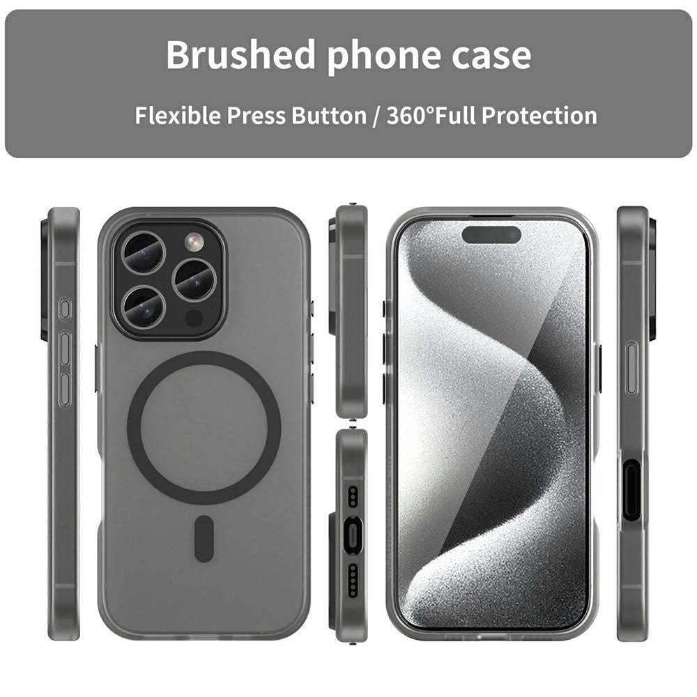 For iPhone 16 Pro Case Compatible with MagSafe TPU + PC Slim Matte Translucent Phone Cover