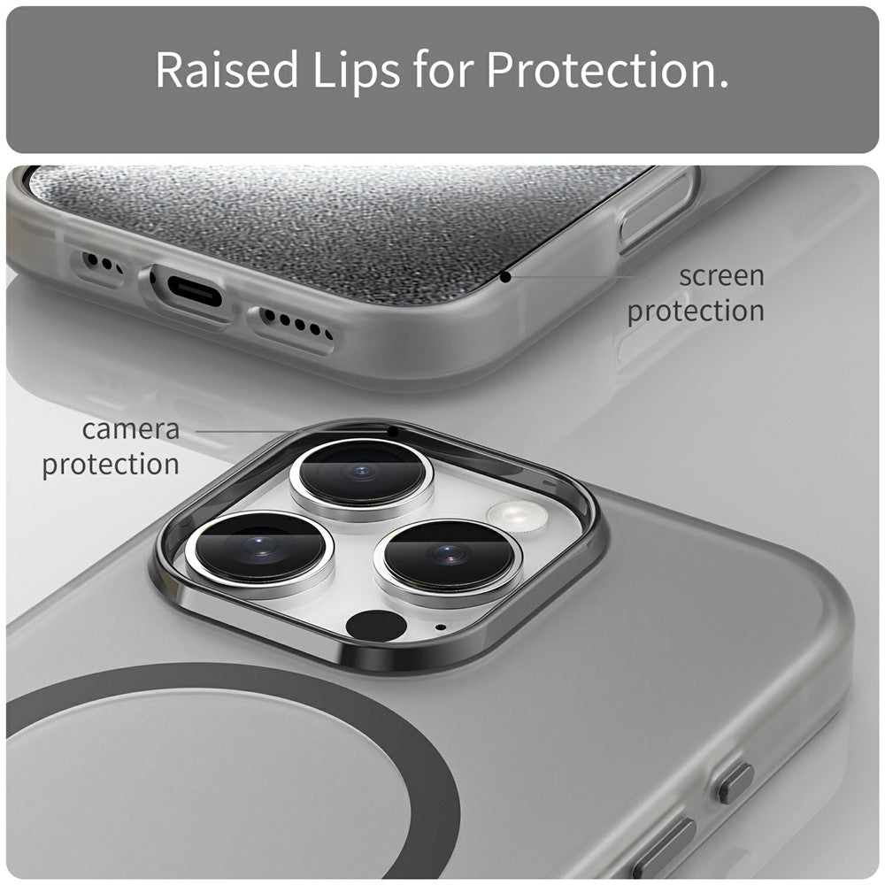 For iPhone 16 Pro Case Compatible with MagSafe TPU + PC Slim Matte Translucent Phone Cover