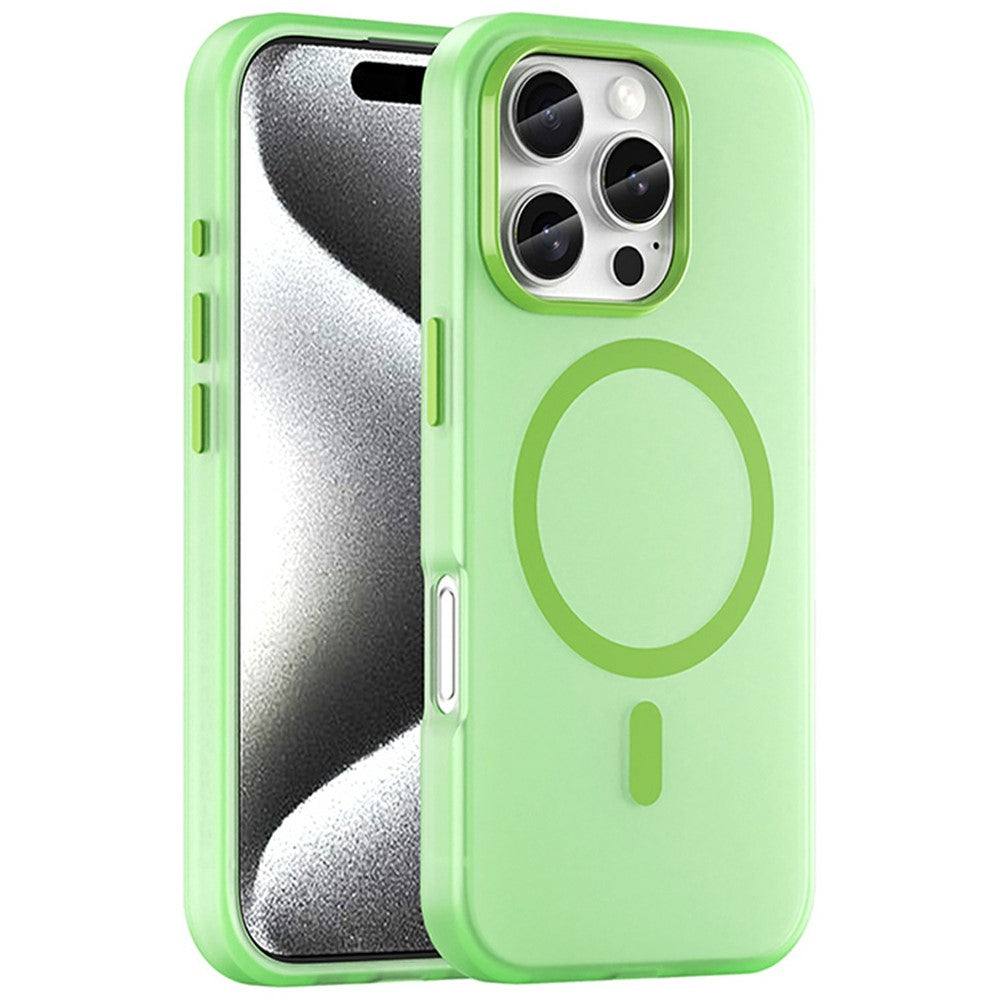 For iPhone 16 Pro Case Compatible with MagSafe TPU + PC Slim Matte Translucent Phone Cover