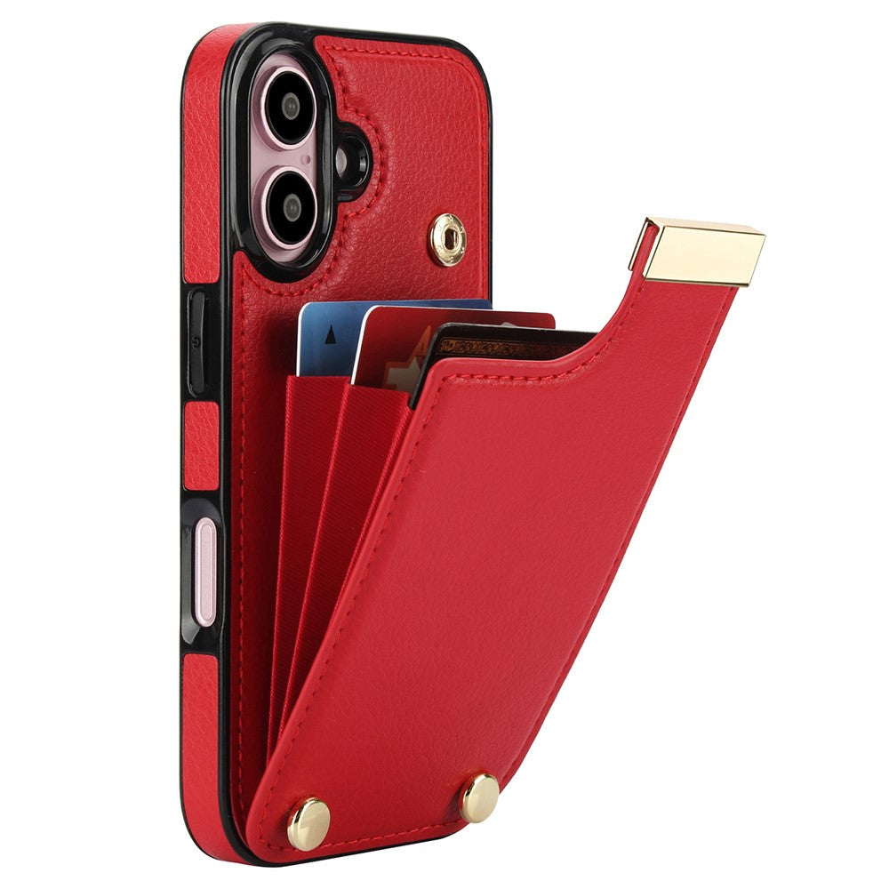 iPhone 16 Leather Case with Card Holder
