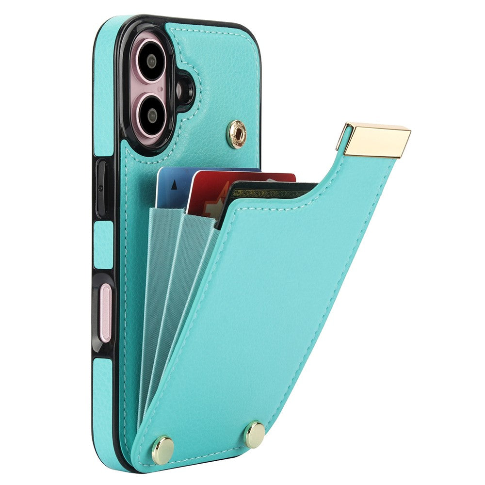 iPhone 16 Leather Case with Card Holder
