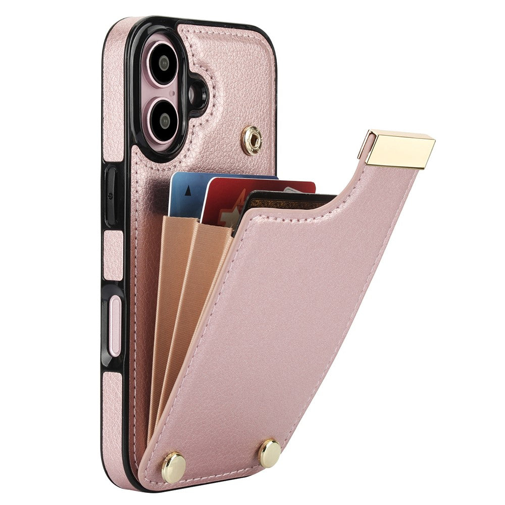 iPhone 16 Leather Case with Card Holder