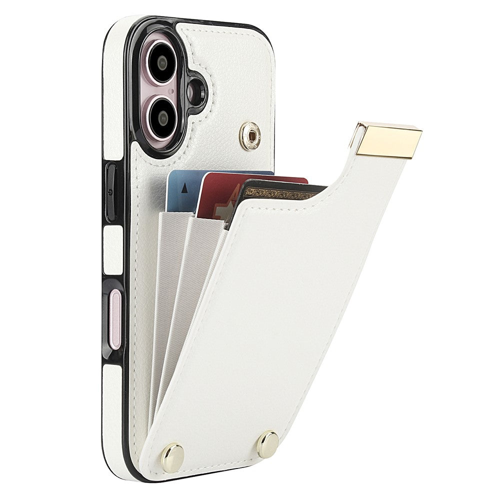 iPhone 16 Leather Case with Card Holder