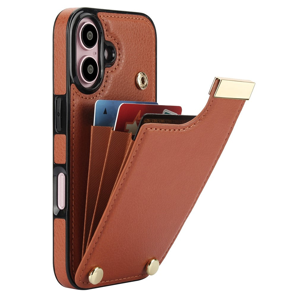 iPhone 16 Leather Case with Card Holder