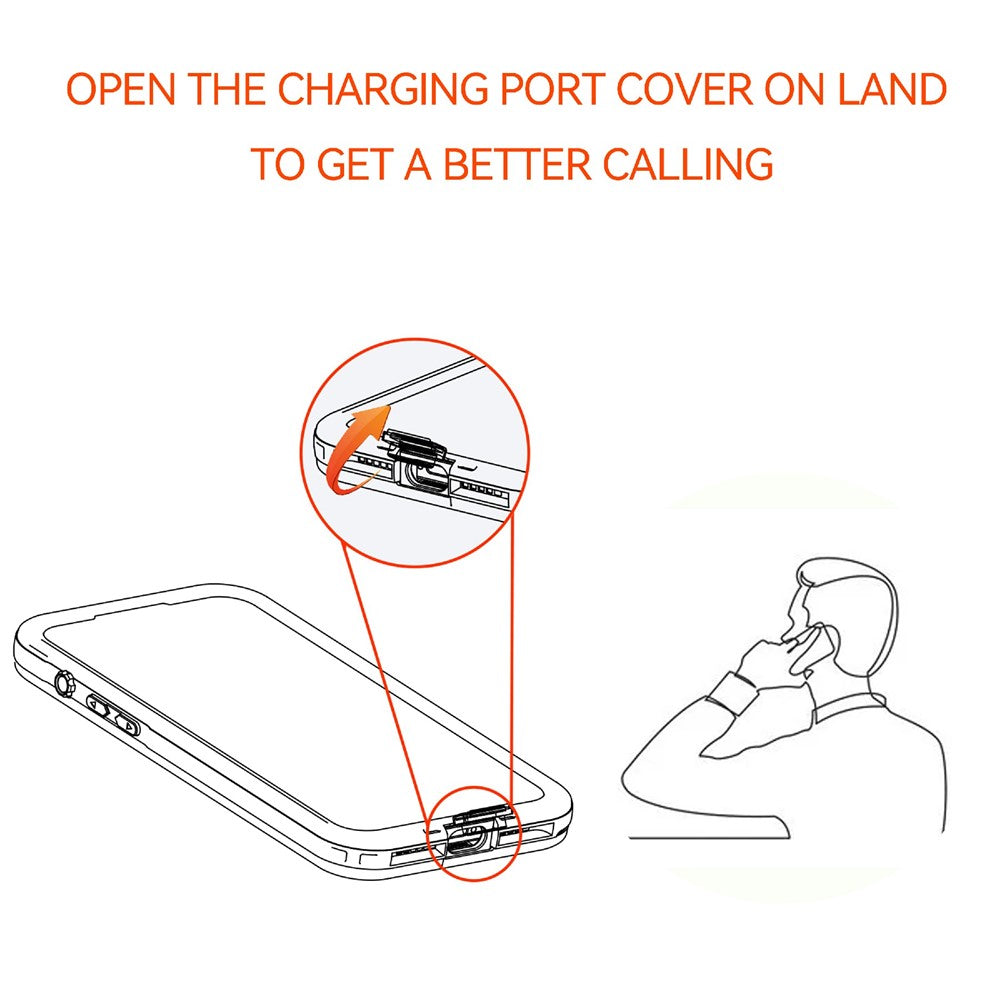 REDPEPPER D-UP Series For iPhone 16 Pro Case IP68 Waterproof Clear Back Panel Phone Cover Compatible with MagSafe