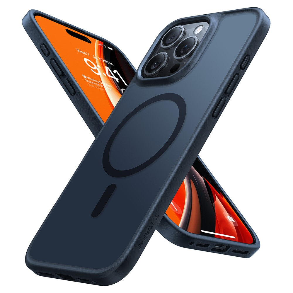 TORRAS Guardian-Mag Series For iPhone 16 Pro Case Compatible with MagSafe Skin-Touch Matte PC+TPU Phone Cover