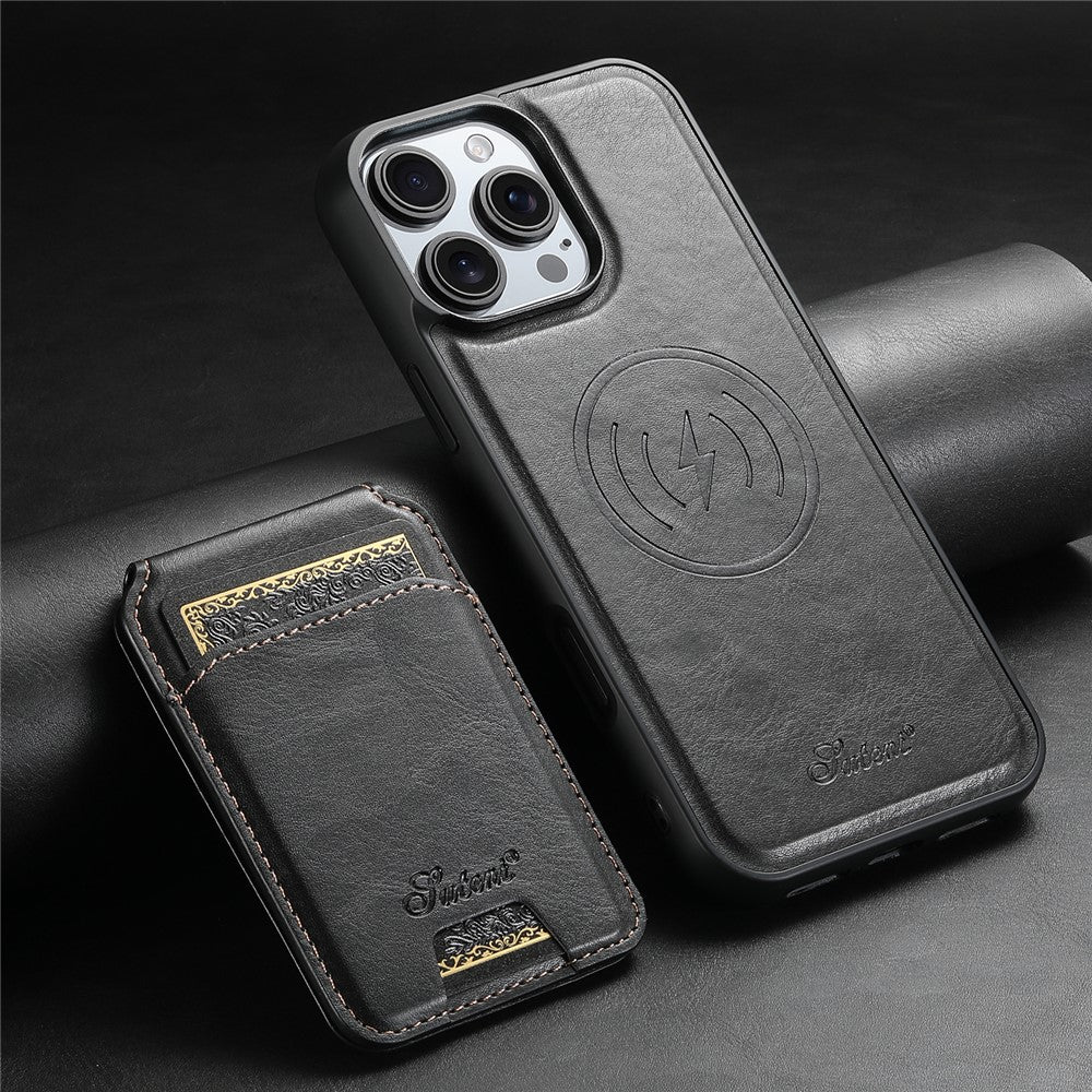 SUTENI H15 For iPhone 16 Pro Max Magnetic Case Detachable Card Holder Phone Cover