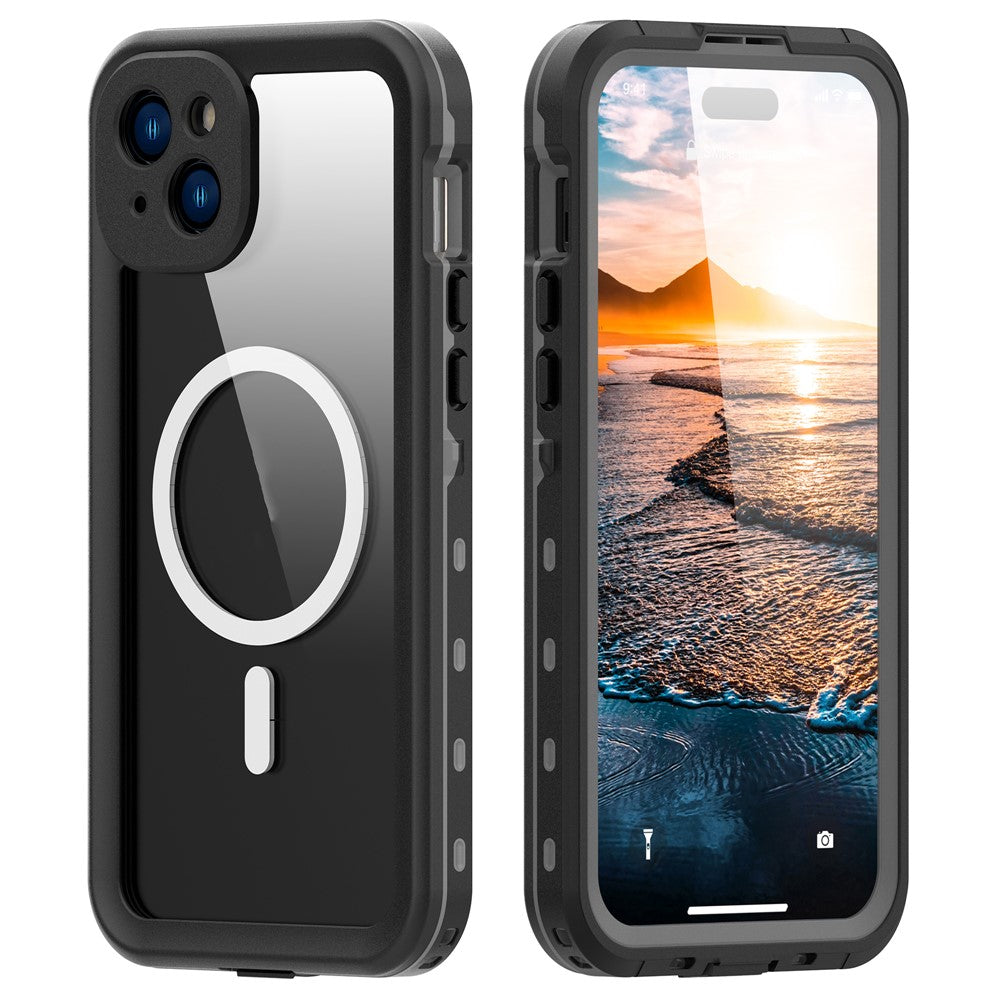 REDPEPPER Dot+ Series For iPhone 15 Phone Case Compatible with MagSafe IP68 Waterproof Clear Phone Cover