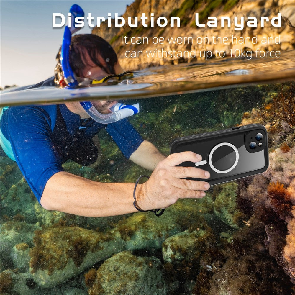 REDPEPPER Dot+ Series For iPhone 15 Phone Case Compatible with MagSafe IP68 Waterproof Clear Phone Cover
