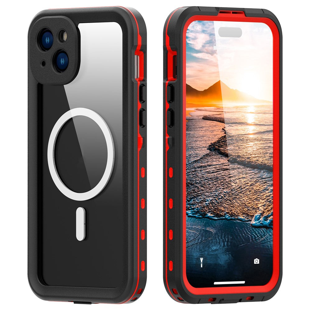 REDPEPPER Dot+ Series For iPhone 15 Phone Case Compatible with MagSafe IP68 Waterproof Clear Phone Cover