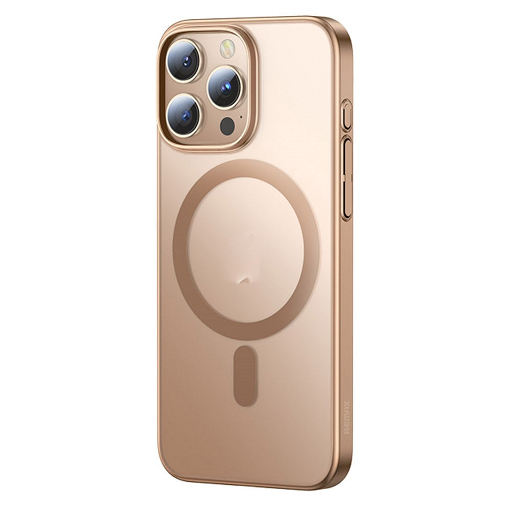 REMAX RM-1625 For iPhone 16 Pro Max Case Compatible with MagSafe Skin Touch Electroplated Slim Phone Cover