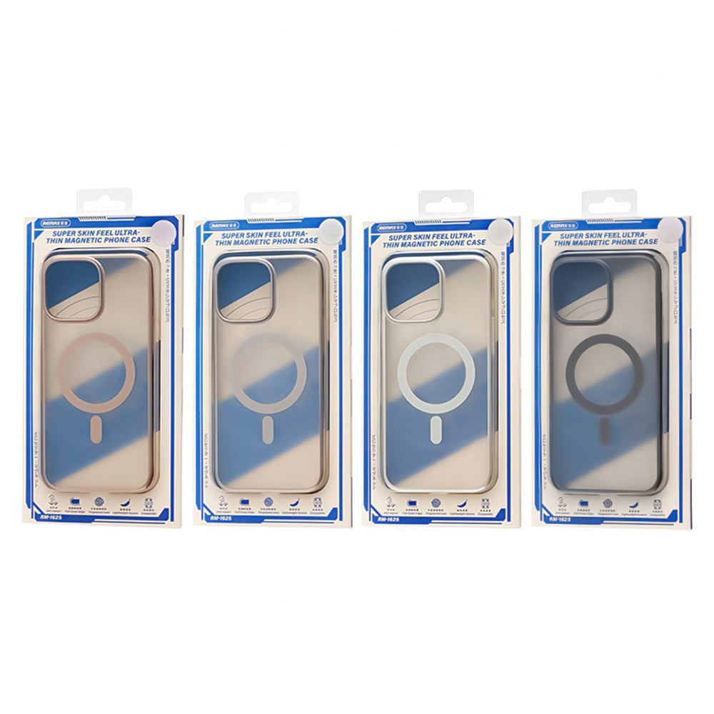REMAX RM-1625 For iPhone 16 Pro Max Case Compatible with MagSafe Skin Touch Electroplated Slim Phone Cover