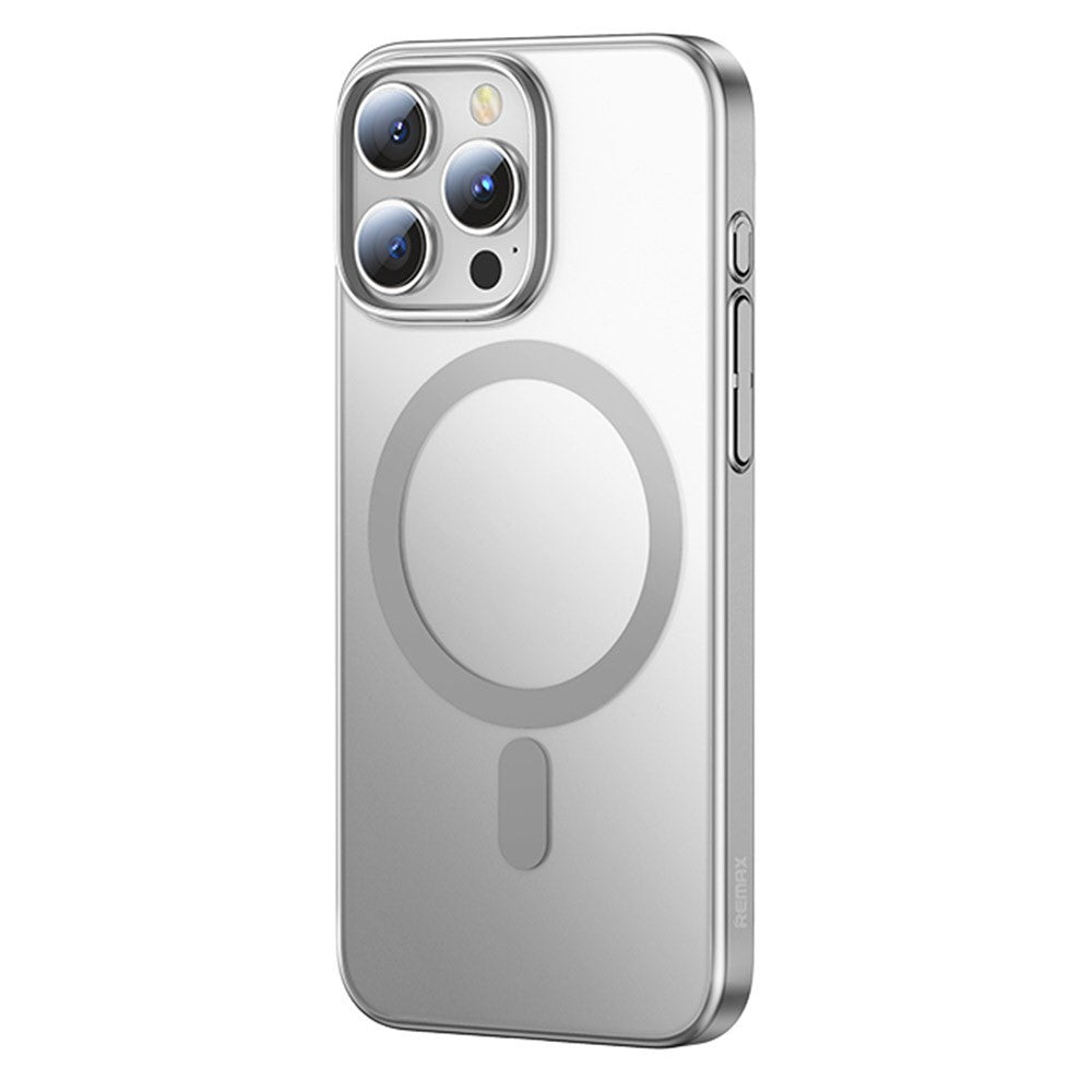 REMAX RM-1625 For iPhone 16 Pro Max Case Compatible with MagSafe Skin Touch Electroplated Slim Phone Cover