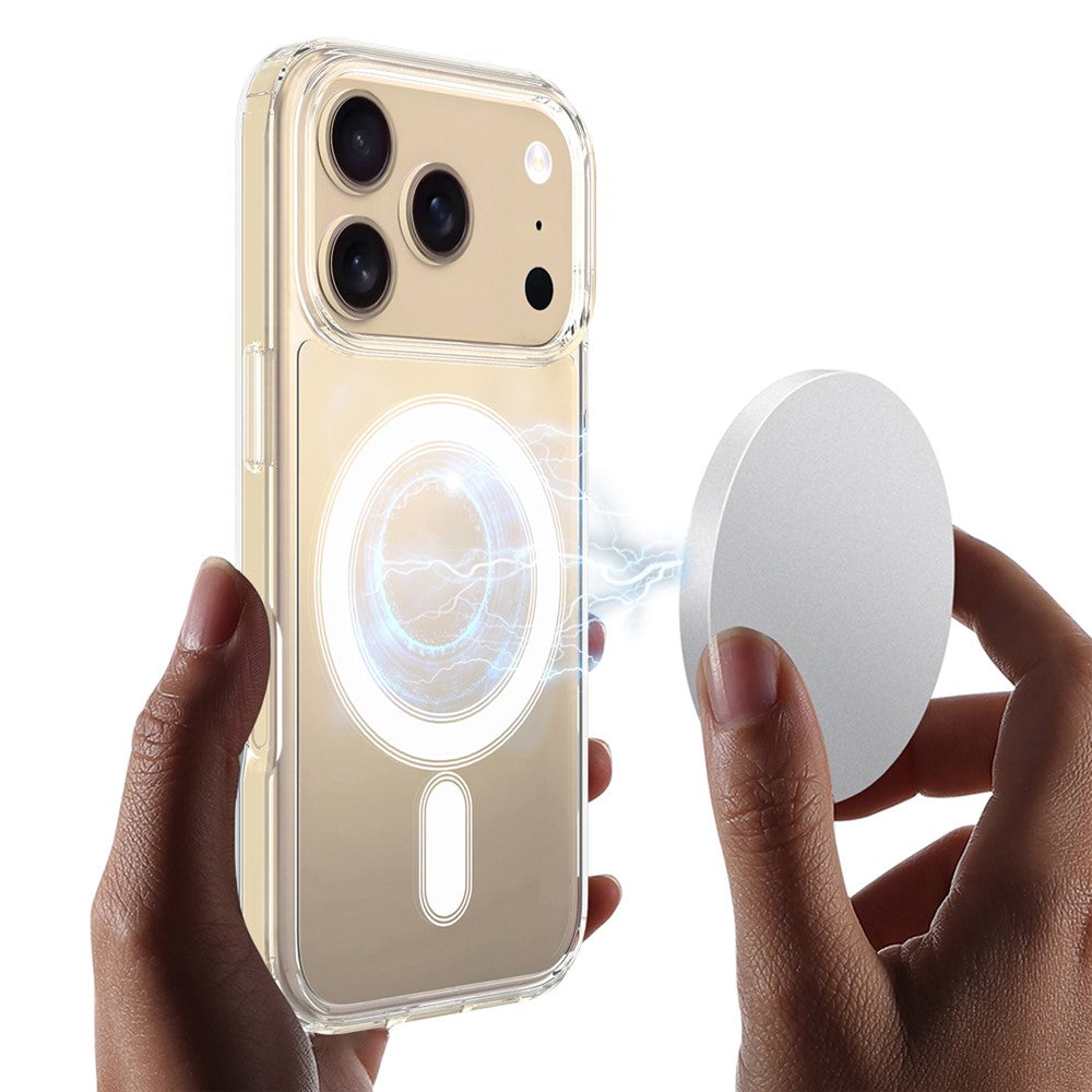 For iPhone 17 Pro Clear Phone Case Compatible with MagSafe TPU+Acrylic Back Cover