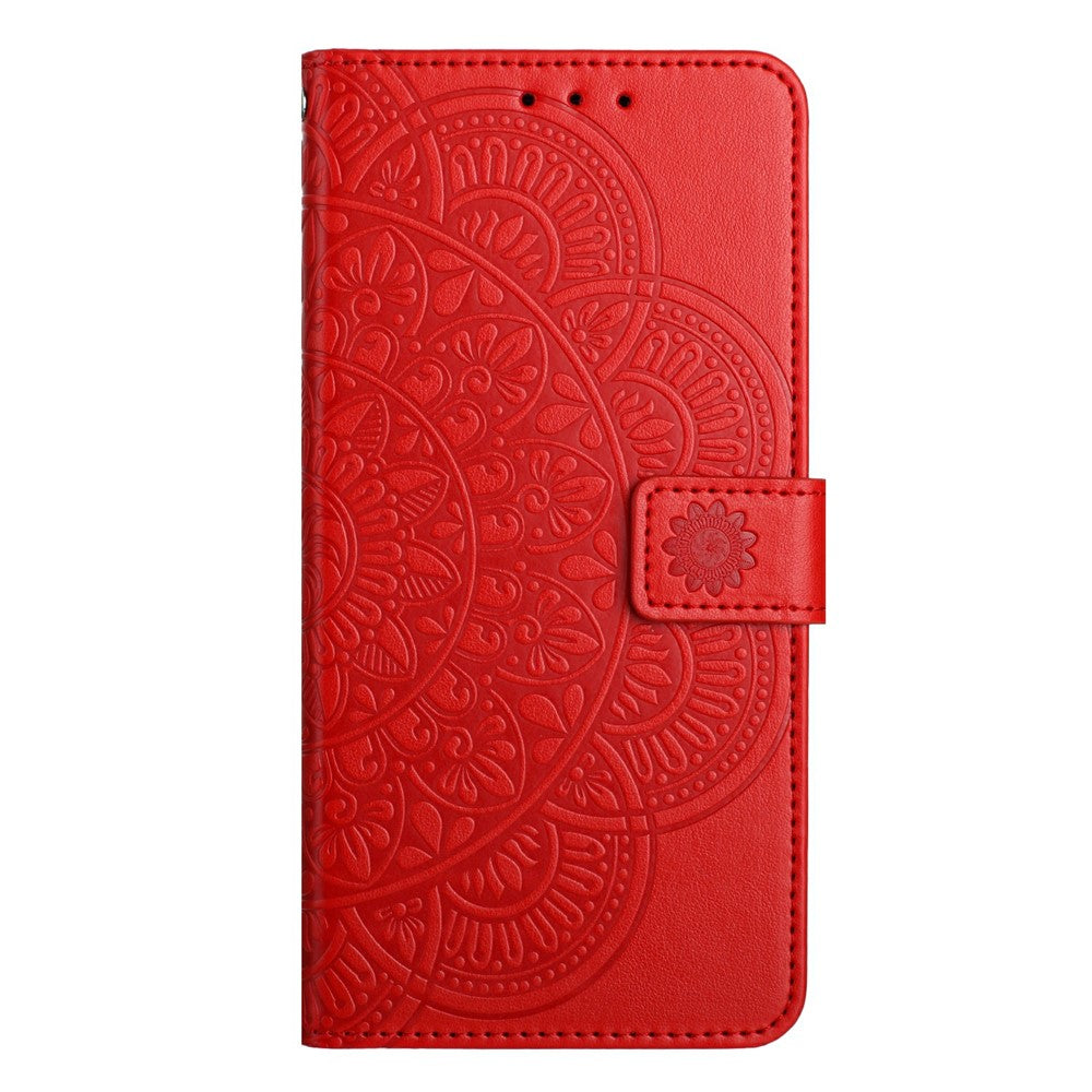 For iPhone 18 Pro / 17 Pro Leather Case with Card Slots Mandala Pattern Phone Cover Stand