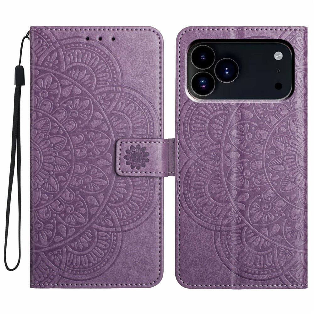 iPhone 18/17 Pro Mandala Pattern Leather Case