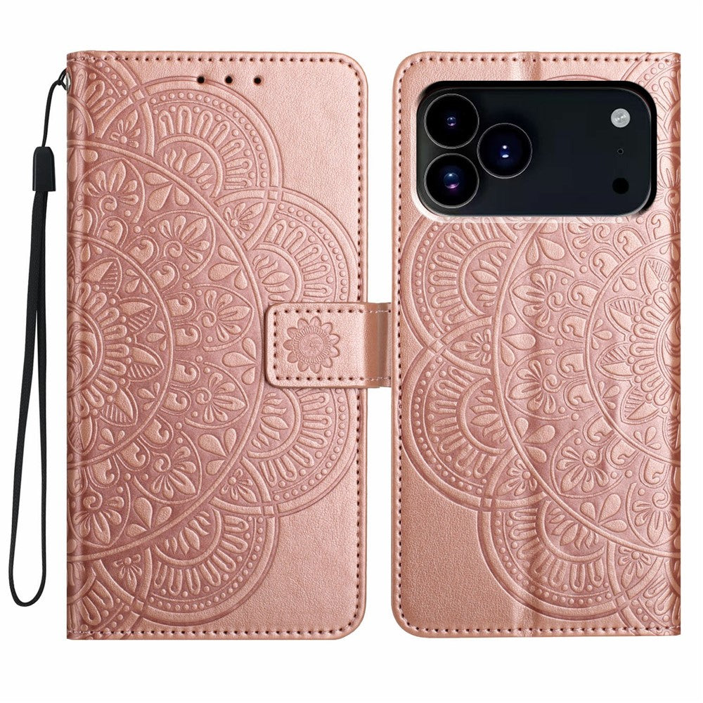 iPhone 18/17 Pro Mandala Pattern Leather Case