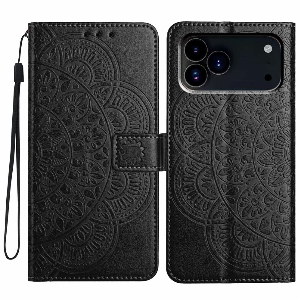iPhone 18/17 Pro Mandala Pattern Leather Case