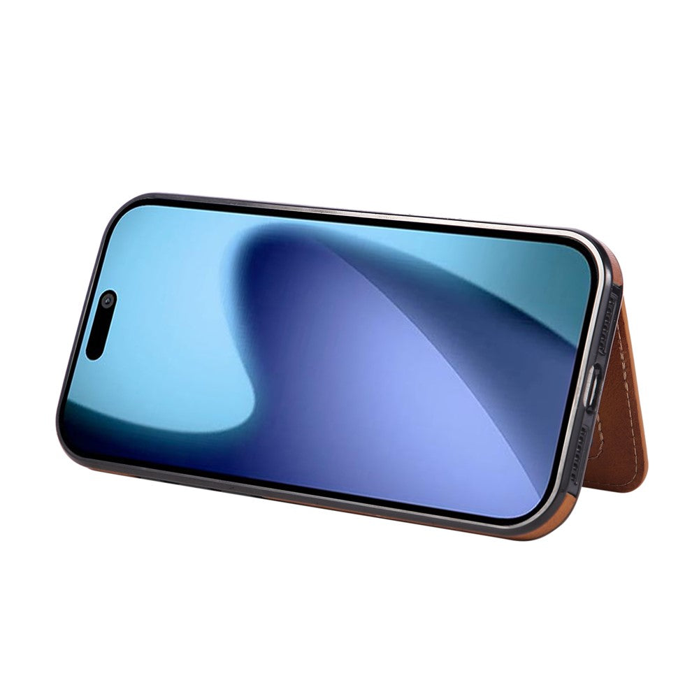 For iPhone 18 Pro Max / 17 Pro Max Case Card Holder Kickstand PU Leather + TPU Phone Cover
