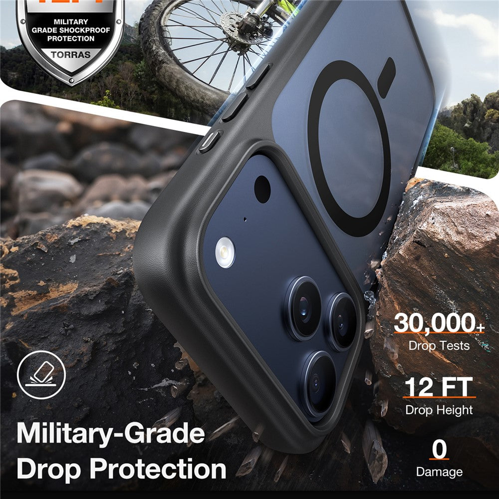 TORRAS Guardian-Mag Series For iPhone 17 Pro Case Magnetic Matte PC + TPU Phone Cover