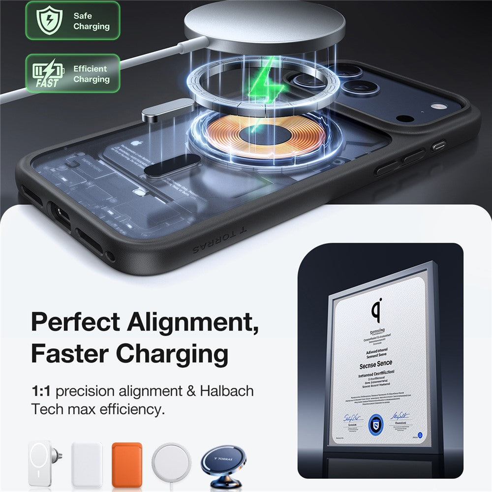 TORRAS Guardian-Mag Series For iPhone 17 Pro Case Magnetic Matte PC + TPU Phone Cover