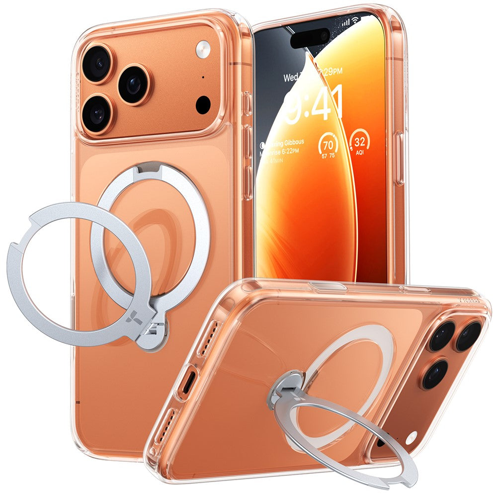 TORRAS Ostand Q3 Spin Series For iPhone 17 Pro Max Case Compatible with MagSafe Anti-drop PC + TPU Phone Cover with Rotating Kickstand