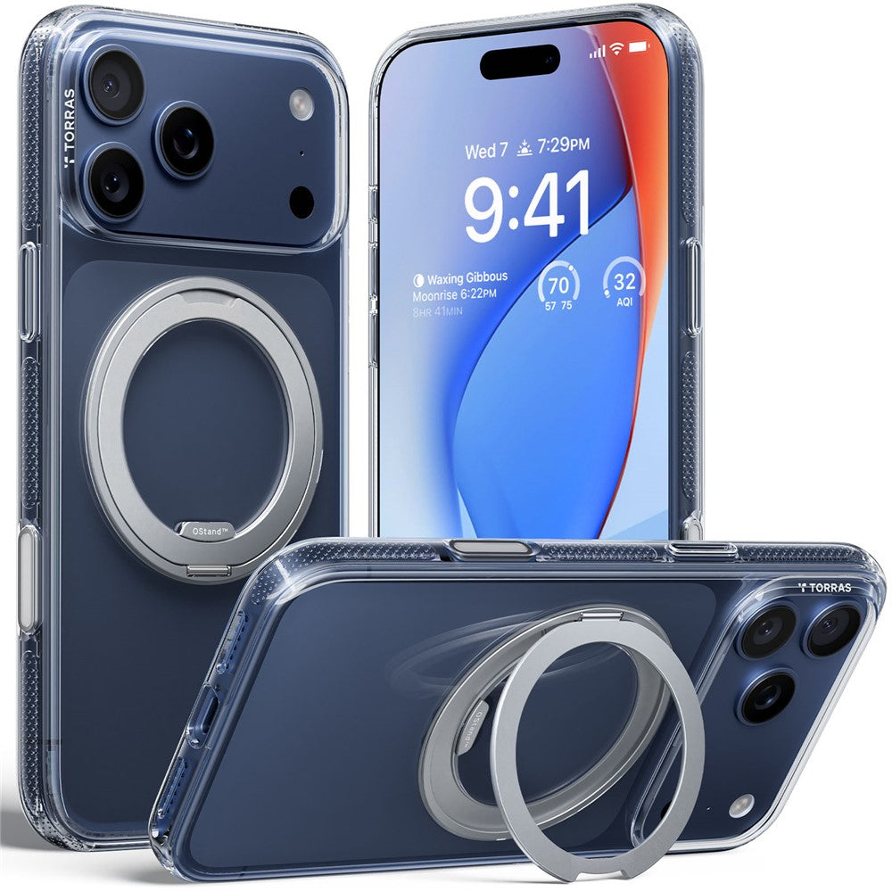 TORRAS Ostand O3 Fitness Series For iPhone 17 Pro Max Case Compatible with MagSafe TPU PC Kickstand Phone Cover